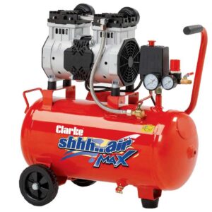 Clarke Shhh 24 Litre 1.5HP 7.0 CFM Low Noise Oil Free Air Compressor 230V