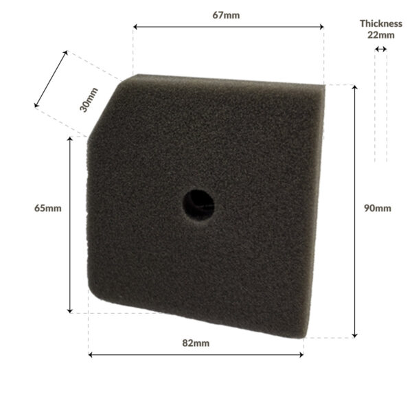 FG2500iS-FG2500SK-Air-Filter-Dimensions